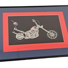 Easy Rider Motorcycle blue red border Easy Rider Motorcycle blue red border